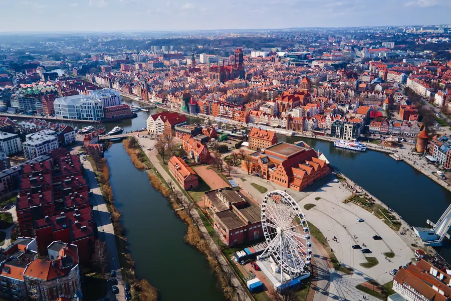Panorama centrum Gdańska